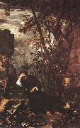 ROSA, Salvator Democritus in Meditation af Spain oil painting artist